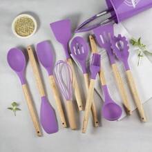 Silicone Non-Stick Cookware, Silicone Whisk, Heat-Resistant Silicone Kitchen Utensils - Multicolor - View 3