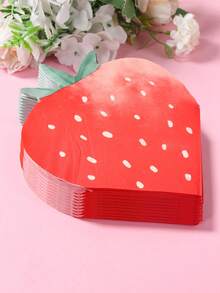 20 szt. serwetek z różowym wzorem truskawkowym, serwetki na pierwsze urodziny, serwetki truskawkowe, dekoracja na pierwsze urodziny, zastawa stołowa na piknik, dekoracja na baby shower, akcesoria na przyjęcie z okazji ujawnienia płci dziecka, dekoracje na przyjęcie dla chłopców/dziewcząt, akcesoria na baby shower, dekoracje na pierwsze urodziny - truskawka - Zobacz 1