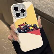 Estuche para teléfono con diseño de velocidad de coche de carreras Compatible con estuches para teléfonos   17  16 Pro Max  15 Pro Max  13 y  12 Estuche para teléfono con elegante textura de cuero Resistente al agua, a prueba de caídas y rayones Un gran regalo para familiares, amigos, amantes, novios/novias y el día de San Valentín - Blanco antiguo - Ver 2