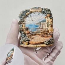 1pc Mediterranean Architecture Balcony Creative Resin Fridge Magnet, 3D Embossed High-End Resin Crafted PVC Fridge Magnet, Kitchen Decor, Landscape Magnet, Ideal Gift For Travel Enthusiasts - 1PC - View 5