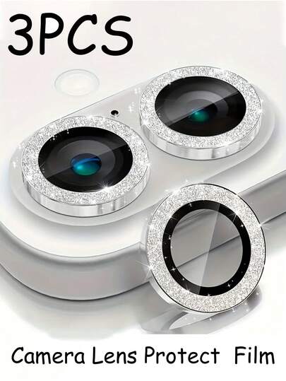 3 piezas de protector de lente de cámara de teléfono de cristal brillante ultra delgado y de alta definición, transparente, con cobertura completa en 3D sin burbujas, fácil de instalar, compatible con iPhone 11/12/13/14/15/16/17 Air/17Pro/17Pro Max, a prueba de arañazos, choques, huellas dactilares y agua, aplicable para uso diario, oficina y hogar, protección cristalina brillante a prueba de golpes y resistente a arañazos