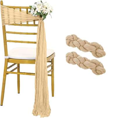 2pcs Champagne Pleated Table Runners, Foldable, Suitable For Party Table Decor, Holiday & Birthday Decor, Wedding Decor, Home Decor, Party Room Tablecloth, Dining Table Centerpiece, Banquet Decor, Wedding Tablecloth, Solid Color Table Runner, Country Wedding Tablecloth, Kitchen Table Runner, Party Supplies And Decorations.
