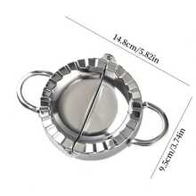 不锈钢饺子模具，饺子制作器，饺子夹，饺子模具，蛋糕模具 - 銀色 - 查看 7