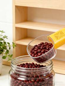 1pc Multi-Functional Rice Scoop/Kitchen Measuring Spoon For Flour/Grains, Large Capacity With Scale, Detachable Handle, Material, Anti-Insect Box - Multicolor - View 3