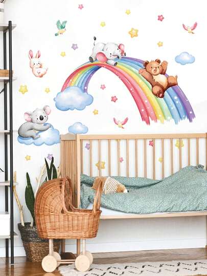 1PC- Wallpaper -Boy Kids Room Decor Home Self-Adhesive Baby Nursery Decor Girl Decor Wallpaper Removable Wall Stickers For Wall Decor Living Room, Girls Bedroom, Window Stickers – Cute & Creative For Wall Art Kids Room Decor Bedroom Decor