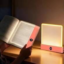 مصباح كتاب LED، مصباح جانبي للمنزل قابل للشحن، مصباح قراءة LED مسطح شفاف، مناسب للسكن الجامعي أو غرفة النوم أو مصباح دراسة المكتب، تصميم مدمج يعزز تجربة القراءة، وحدة إضاءة منزلية. - ضوء ثلاثي الألوان - مشاهدة 12