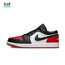 Nike Air Jordan 1 AJ1 Low Bred Toe Black Red White Men's Shoes 553558-161 - Nhiều màu - Xem 1