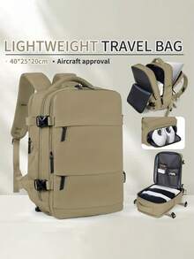 40x20x25厘米航空认证旅行包，轻便背包，大容量多功能旅行背包，适合高中生和大学生返校使用，户外便携行李包 - 彩色 - 查看 10