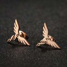 1 Pair Stainless Steel Earrings Cute Squirrel Animal Pendant Fashion Popular Earrings For Women Jewelry Friend Birthday Gifts - Black - View 1