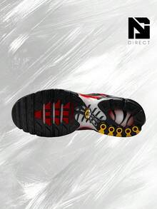 Nike Air Max Plus Pure Platinum University Red Black White– Men's Lifestyle Sneakers – Shoes For Man-Vintage-Spring & Summer-Inspired Running Shoes, Shock-Absorbing Comfort, Gym To Streetwear Casual Wear-Mother's Day Gifts-Father's Day Gift–DM0032 017 - Pure Platinum/University Red/Black/White - 查看 5
