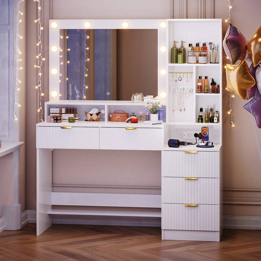 Vanities & Vanity Benches - White - View 1