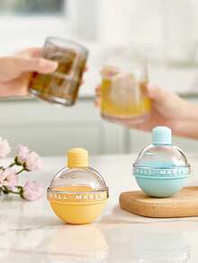 1pc Large Round Silicone Sphere Ice Mold Ice Maker Whiskey Ice Ball Making Tool DIY Kitchen Essential - Multicolor - View 4