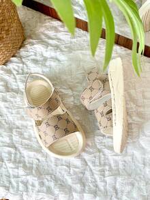 2-10 Years Old Unisex Summer Casual Comfortable Children Sandals, Outdoor Running Game Anti-Slip Wear-Resistant Soft Bottom Lightweight Boys & Girls Khaki Cute Bear Sports Sandals, Suitable For Holidays, Outings, Travel, Beach - Khaki - View 8