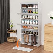 Mehrstöckiges, transparentes Schuhregal für Zuhause und Eingangsbereiche, staubdichte Schuhaufbewahrung, Schuhschrank für Studentenwohnheime, platzsparende Aufbewahrung - Weiss - Übersicht 4