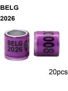 20pcs 2026 Multi-Color Pigeon Leg Bands, Aluminum Plastic Bird Leg Rings With Letter & Number ID, For Pet Bird Racing, Tracking & Training - Multicolor - View 8