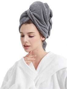 4 件装 - 超细纤维干发巾，柔软速干，简约纯色浴室毛巾，超强吸水发帽，防毛躁湿发浴帽，浴室配件（颜色可能与图片略有不同，请以实物为准）。 - 彩色 - 查看 7