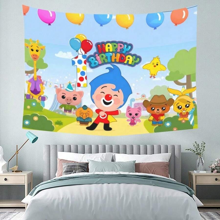 Vibrant Happy Birthday Tapestry | Fun Wall Decor For Parties & University Dorms Perfect For Room Styling - Nhiều màu - Xem 1