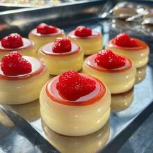 1个/2个草莓蓝莓软绵绵奶油蛋糕挤压玩具，减压玩具，节日、生日、圣诞节和派对的完美礼物 - 彩色 - 查看 6