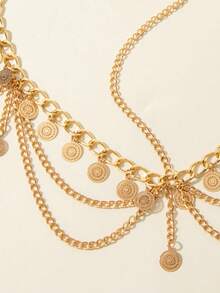 Fashion Bohemian Style Gold And Silver Alloy Chain-Shaped Crystal Pendant Hairband Is A Beautiful Piece Of Jewelry Suitable For Women To Wear At Parties, Ramadan, Festival Events And Daily Occasions. It Is Also A Suitable Accessory For Students And An Ideal Jewelry For Women., Head Accessories, Headpiece, Head Jewelry - Multicolor - View 7