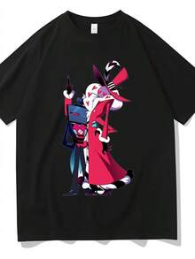 COOL SUMMER Summer DisneysssSsssS Kawaii Lilo Stitch Angel Graphics Woman T-Shirt 90S Short Sleeves Loose Female Tops Harajuku Blouse Cottonsss Clothes - Đen và trắng - Xem 1