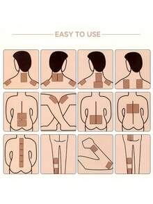 30片装古法草药热敷贴，适用于颈部、肩部、背部、手腕、膝盖和腹部，持久保暖颈部贴片 - 白色 - 查看 6