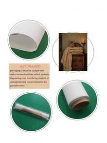 1幅瞌睡虎斑猫油画，复古乡村维多利亚风格印刷品，送给朋友的理想礼物，卧室艺术画，客厅装饰，办公室装饰，厨房装饰，浴室装饰，墙面艺术，墙面装饰，家居装饰，房间装饰，帆布墙画，海报，带框墙画，可选画框 - B - 查看 9