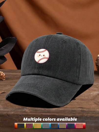 1 pieza Gorra de béisbol unisex de moda casual y deportiva para exteriores, tamaño ajustable, parte superior suave, color negro y multicolor, diseño versátil y minimalista para uso diario