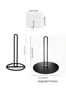 1pc Silver Kitchen Paper Towel Holder With Weighted Base, Stainless Steel Countertop Paper Towel Rack And Storage Organizer, Space-Saving Modern Kitchen Accessory For Easy Access And Neat Counters, Durable Stainless Steel Finish, Anti-Slip Weighted Base, Ideal For Any Home Kitchen, Versatile Towel Dispenser For Quick Wipe And Tidy Surfaces - Multicolor - View 10