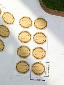 120/240pcs Elegant Gold Kitchen Labels - Reusable, Durable Rounded Paper Labels For Food Storage, Canned Goods, Spice Jars, Gift Tags - Multicolor - View 3