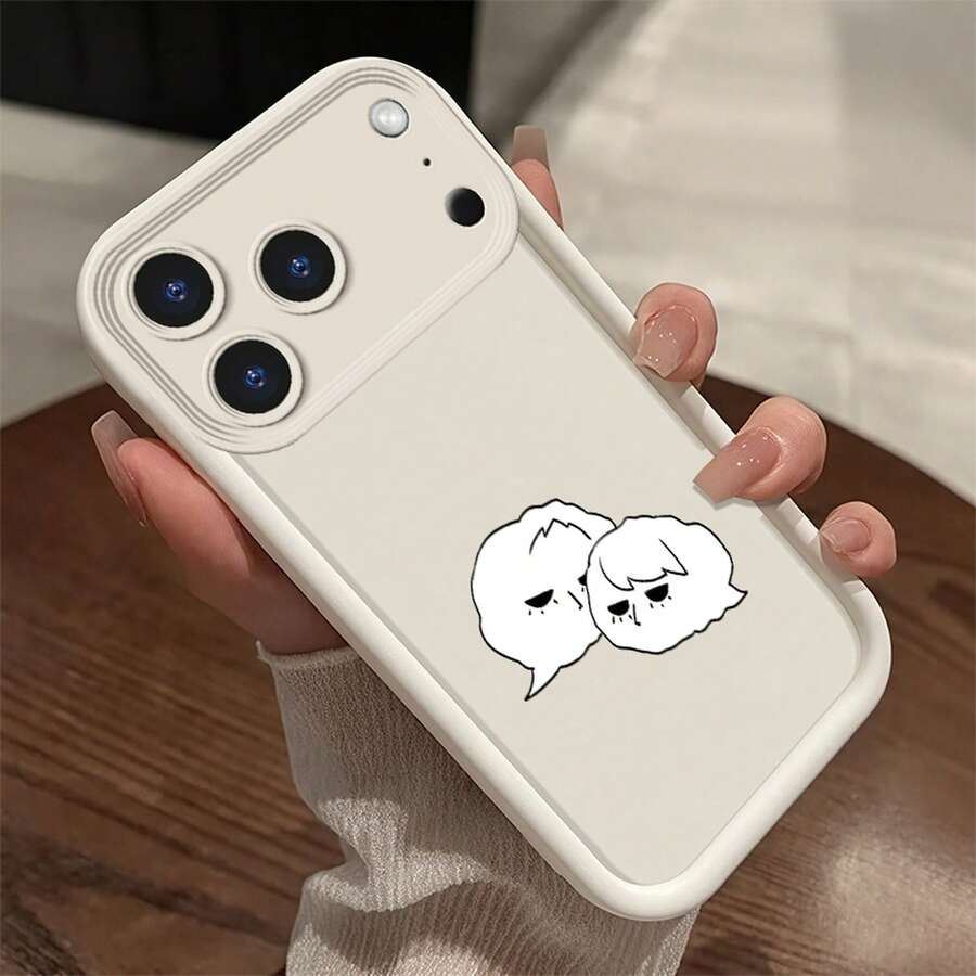 Lovebirds For 16 16E 15 14 13 12 11 Pro Max 16 15 14 Plus 13 12 MINI Thickened Shockproof, Premium Silicone, Trendy Creative Soft Shell - Agapornis - Blanco antiguo LIXMEY - Ver 1