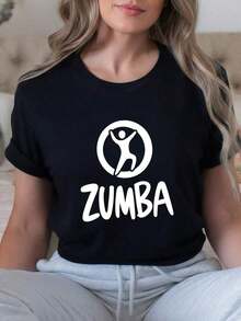 Zumba Workout Graphic T-Shirt  Short Sleeve Crew Neck Unisex Dance Ness Gym Tee Novelty Aerobics Instructor Gift For Men Women Soft Breathable Casual Summer - 白色 2 - 查看 8
