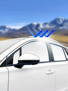 1 Pc Magnetic Car Window Sun Shade - Summer UV Block Heat Insulation Full Blackout Side Window Cover - Multicolor - View 5