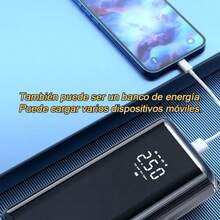 Compresor Inflador Portátil RexQualis 150 PSI 5400mAh Recargable Mini Compresor de ire Portatil Auto para Carro Motocicleta - azul real - Ver 6