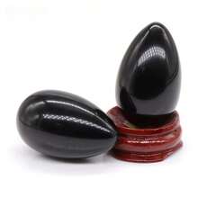 5/10/20 件天然宝石蛋形石套装 – 黑色、绿色东陵玉、黄色翡翠、蓝点、乳白色迷你水晶 – 疗愈、便携宝石和冥想礼品 - 彩色 - 查看 9