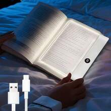 Rechargeable LED Flat Book Light, Suitable For Bedtime Reading, 3 Color Temperatures, Timer Function, 2026 Upgraded Dimmable Panel Book Light With Full-Page Illumination, Gift For Book Lovers - 3-tone Lighting - View 12