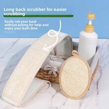 丝瓜络去角质浴巾，加厚带柄沐浴刷，泥磨砂球，现货供应 - 升級大號搓澡巾(11*15CM) - 查看 2