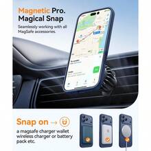 Magnetic For IPhone 17 Pro Max Case(6.9"), Upgraded [Full Camera Protection] [Compatible With Magsafe] [Translucent Matte] Shockproof Protective Phone Case, Orange - Deep Blue - View 4