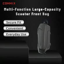 3L EVA Hard Shell Scooter Protective Bag, Multi-Strap Fixation, Universal Bicycle Front Bag - Black - View 3