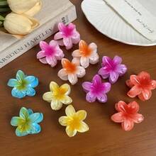 6 Piece Set Suitable For The Beach, Featuring A Mixed Color Gradient Egg Flower Hair Clip With A Fashionable And Elegant Style. It Is Suitable For Hair Accessories Such As Outings And Commutes, And Is Suitable For Various Scenarios Such As Travel, Daily Dressing, Dating, And Commuting, Enhancing The Delicate Feeling Of Small Items, Compact Hair Clip - Màu sắc ngẫu nhiên - Xem 6