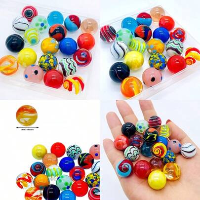 20 Vintage Marbles Bulk For Ages 4-8-12 Hobbyist For Marble Run Track Game Small Marbles Game Toy 16mm (20pcs)Children's Joyful Games, Essential Toys