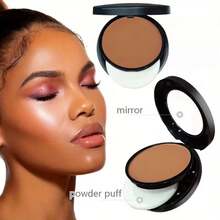 Contouring And Setting Powder Compact, Includes A Mirror Puff, Provides Oil Control, Long-Lasting Matte Finish, And Deep Contouring – A Summer Essential - 02 Màu be tự nhiên - Xem 3