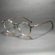 复古时尚圆形镜框眼镜，圆形镜框设计，简约眼镜 WM86151 - 彩色 - 查看 8