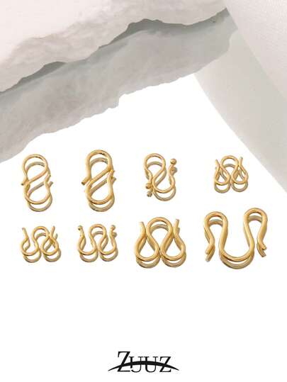 20pcs Stainless Steel S Shaped Buckle Connectors W Shaped Buckle Connector Pendant Buckle Jewelry Connector DIY Jewelry Making Supplies Accessories