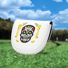 1 pieza Funda para cabeza de putter de golf DF3 - Estilo de maquillaje cómico - Estuche resistente de PU con forro esponjoso y diseño de dibujos animados lindos (compatible con el modelo de putter DF3) - Multicolor - Ver 3