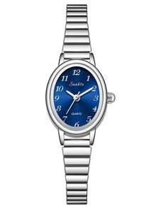 LIGE 时尚女士石英表，不锈钢表带，防水，适合日常佩戴，精致小巧的表盘，可调节表带 - 銀色 - 查看 15