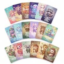 18Pcs Animal Virtue Inspirational Cards Set - "Octopus: Multitask With Grace", "Panda: Balance Is Key" Inspirational Quotes, For Vision Board, Journal & Gift For Mindful Teens - Multicolor - View 10