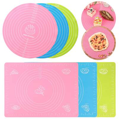 Mata silikonowa do pieczenia i wałkowania – nieprzywierająca, odporna na ciepło mata do pieczenia z oznaczeniami miar, odpowiednia do pieczenia, gotowania i wyrabiania ciasta