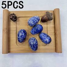 5/10/20 件天然宝石蛋形石套装 – 黑色、绿色东陵玉、黄色翡翠、蓝点、乳白色迷你水晶 – 疗愈、便携宝石和冥想礼品 - 彩色 - 查看 20