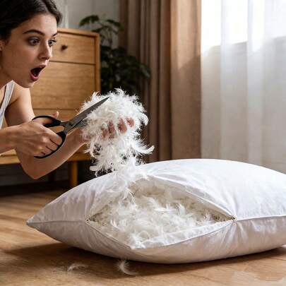 1/2个长方形装饰枕芯，填充鹅绒和鸭绒，233支纱，蓬松柔软，富有弹性，白色鸭绒枕芯，适用于床、沙发、室内/室外装饰，可机洗，尺寸为21英寸x20英寸/18英寸x14英寸。