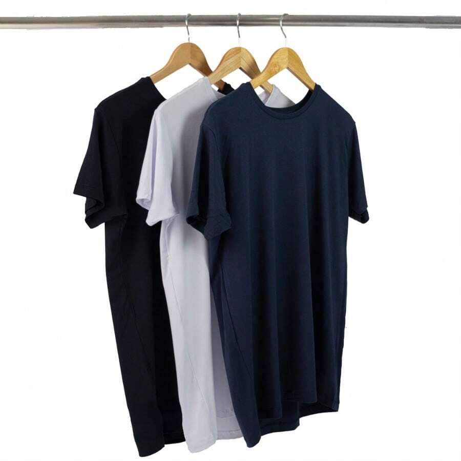Set Of 3 Assorted Tech Modal Men's T-Shirts - Mirante Store - KIT 20 - View 1